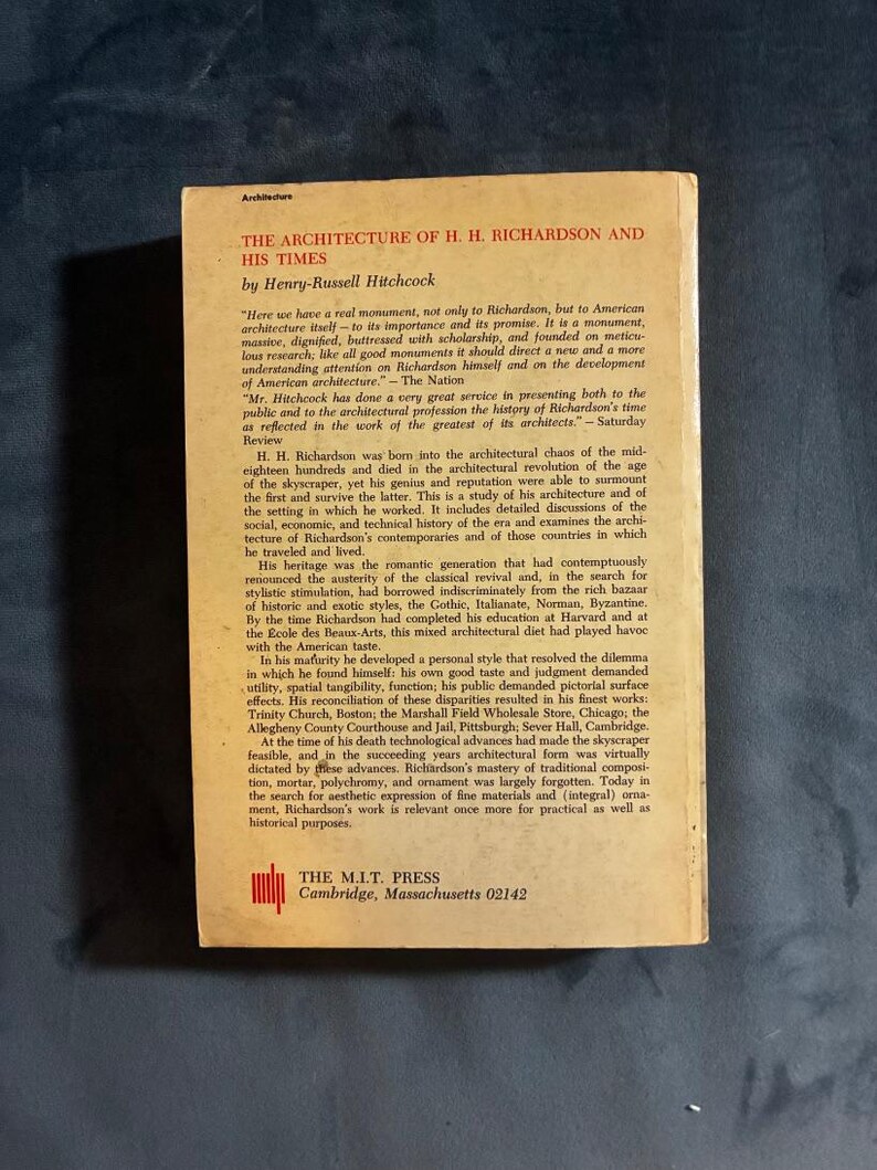 Livre d'architecture de H.H. Richardson : Henry-Russell Hitchcock, édition de 1975 (bon état) image 7