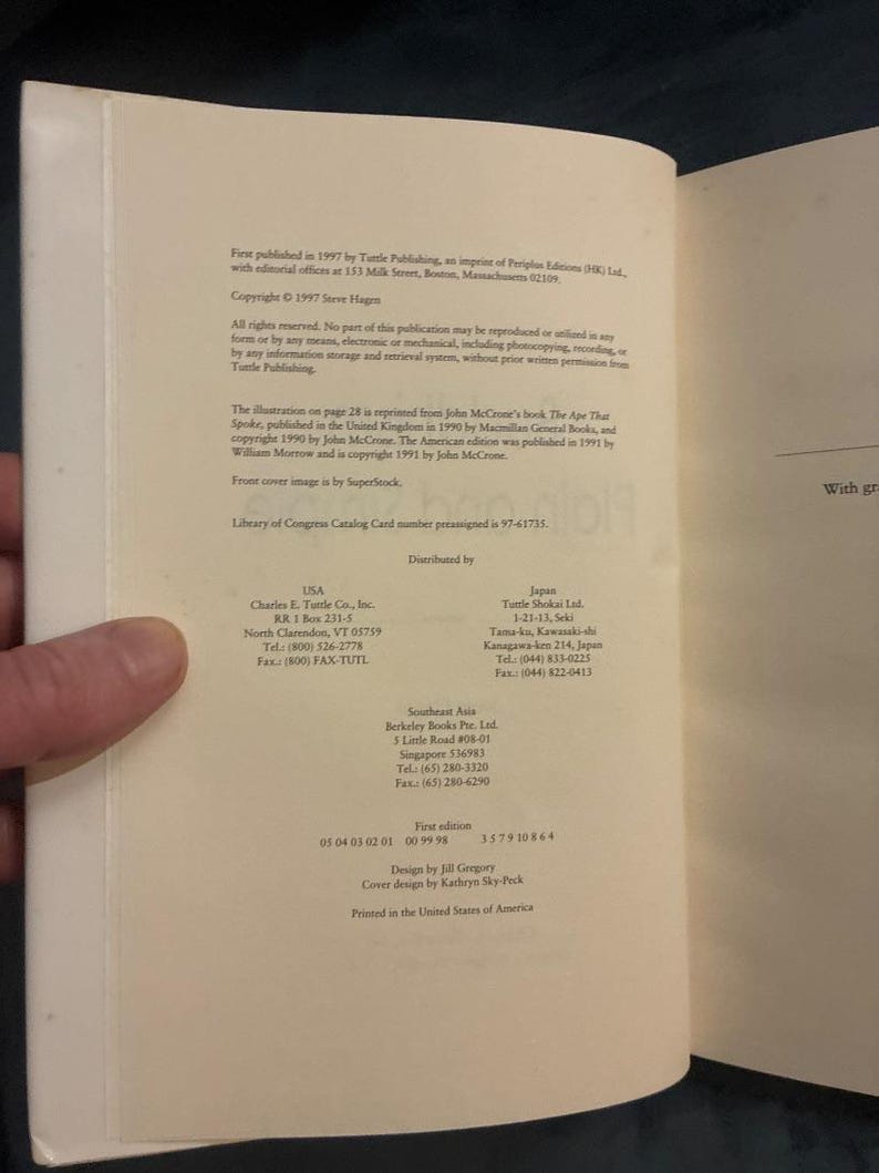 Le bouddhisme simple et clair par Steve Hagen, première édition, troisième tirage, état quasi neuf image 2