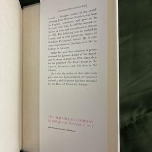 Signed First Edition The World for Wedding Ring by Daniel Berrigan Hardcover Poems image 6