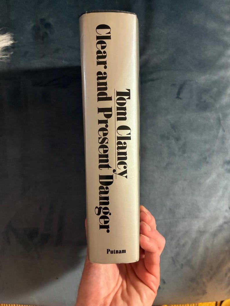 Clear and Present Danger by Tom Clancy 1989 First Edition First Printing Fine/Near Fine image 7