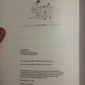 Un jardín de versos para niños de Robert Louis Stevenson 1985 Primera edición Primera impresión Excelente/Excelente imagen 5
