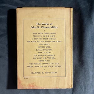 Vino de estas uvas por Edna St. Vincent Millay 1934 Primera edición Muy buen estado/Muy buen estado imagen 5