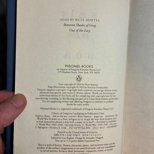 Salt to the Sea by Ruta Sepetys Signed 2016 First Edition First Printing Near Fine/VG+ image 4
