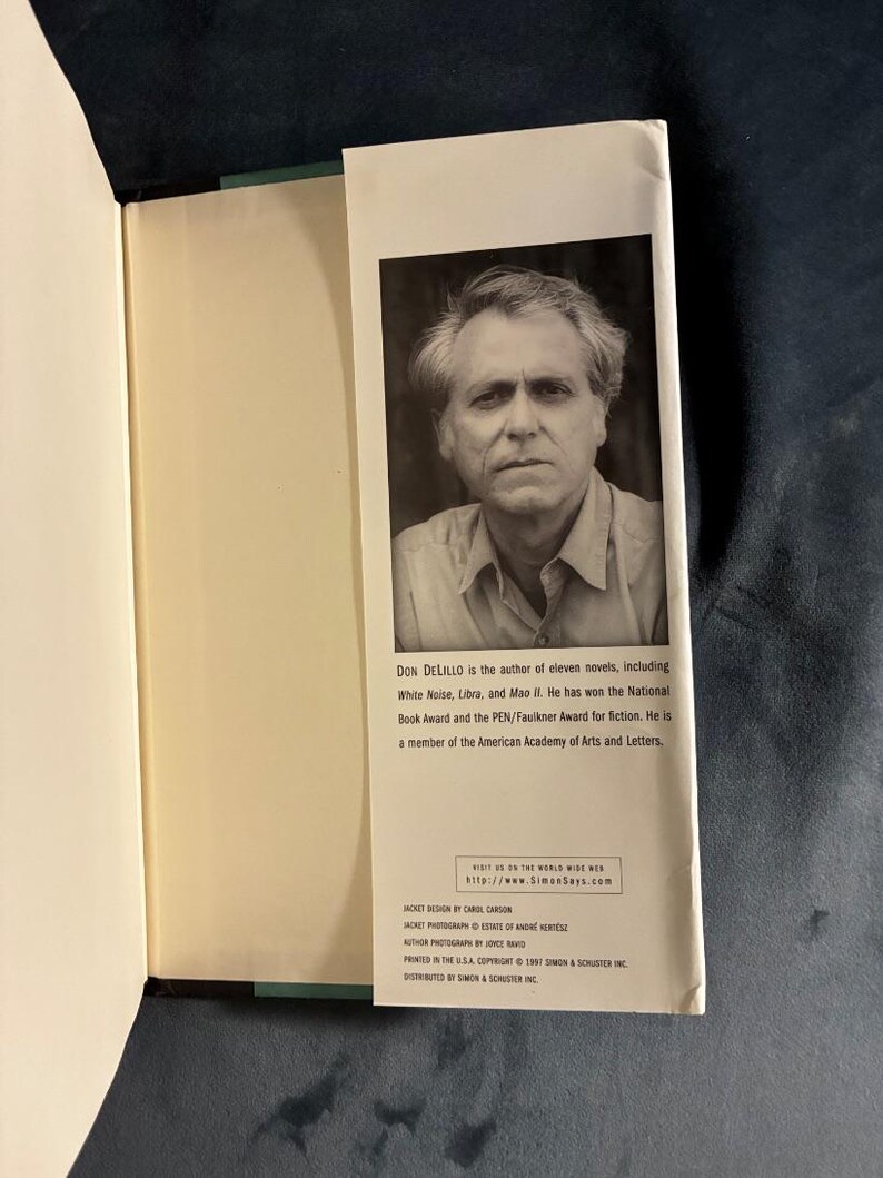 Underworld de Don DeLillo, 1997, primera edición, primera impresión, tapa dura, en excelente estado. imagen 5