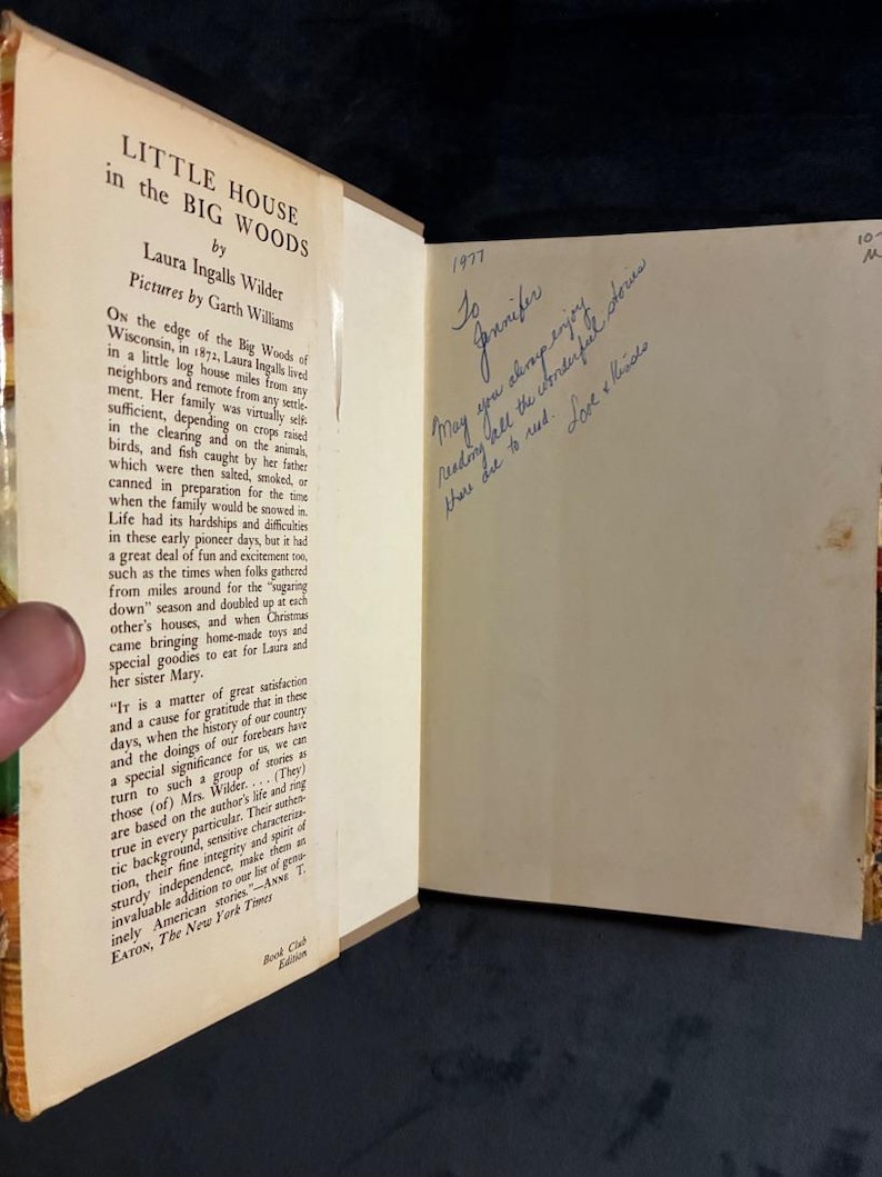 Little House in the Big Woods: Laura Ingalls Wilder Book Club Edition (Hardcover) image 2