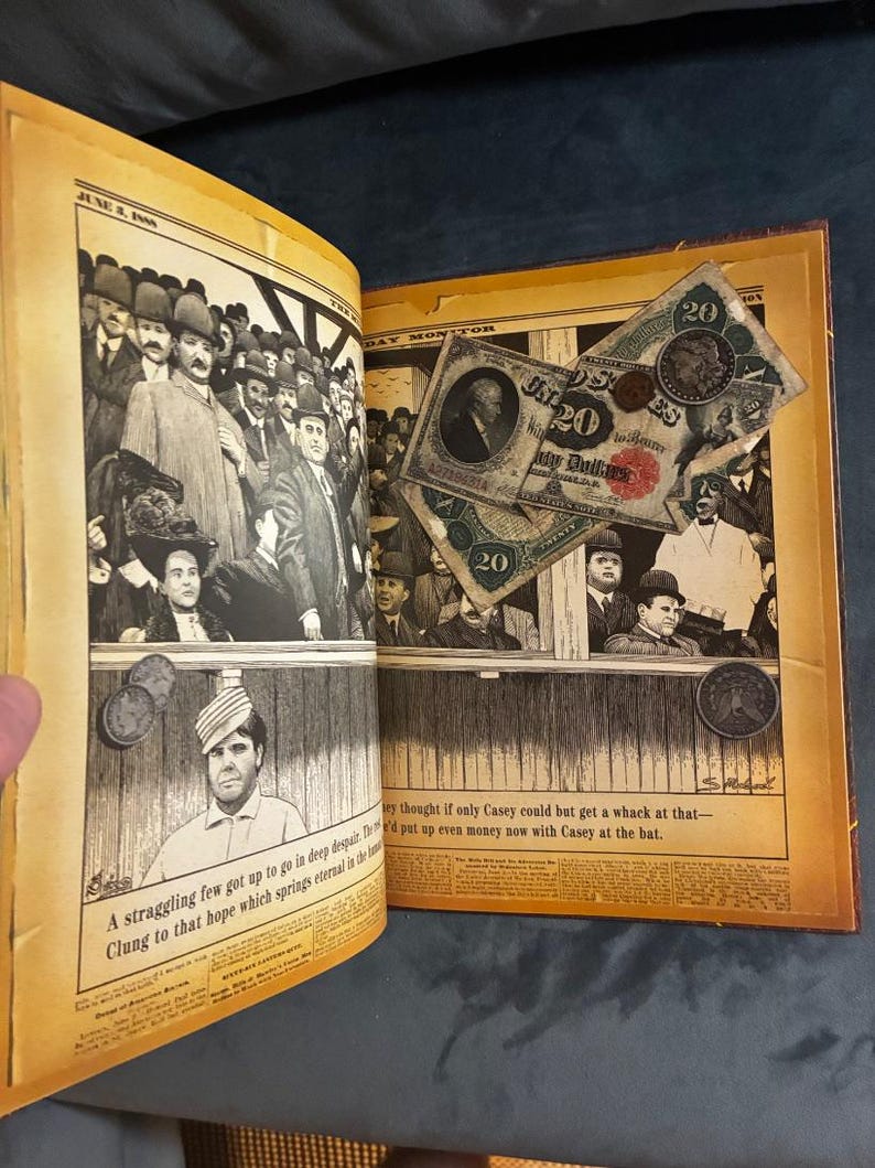 Casey at the Bat: A Ballad of the Republic Sung in the Year 1888 by Ernest Lawrence Thayer; illustrated by Christopher Bing 2001 Scholastic image 5