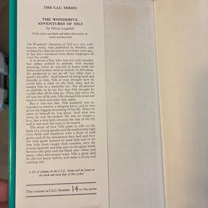 セルマ・ラーゲルレーフ著『ニルスの冒険』（1975年復刻版ハードカバー） 画像 3