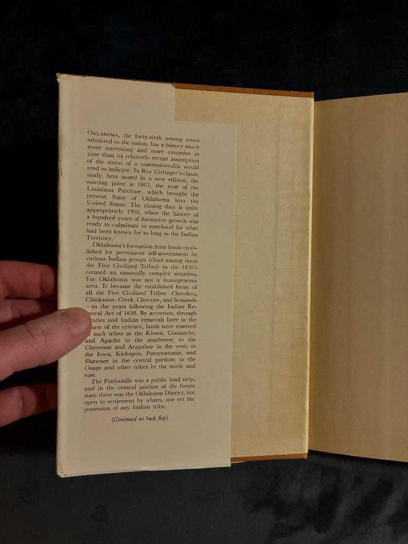 Die Entstehung des Staates Oklahoma, 1803–1906 von Roy Gittinger, Ausgabe der University of Oklahoma Press von 1939, nahezu neuwertig/gut, Hardcover. Bild 2