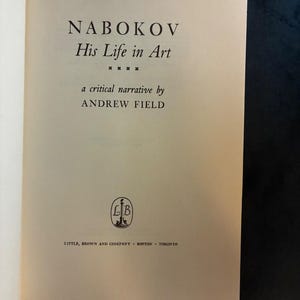Nabokov: His Life in Art by Andrew Field First Edition First Printing Near Fine/Very Good Hardcover image 7