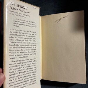The Words by Jean-Paul Sartre First Edition First Printing Very Good/Good Hardcover image 3