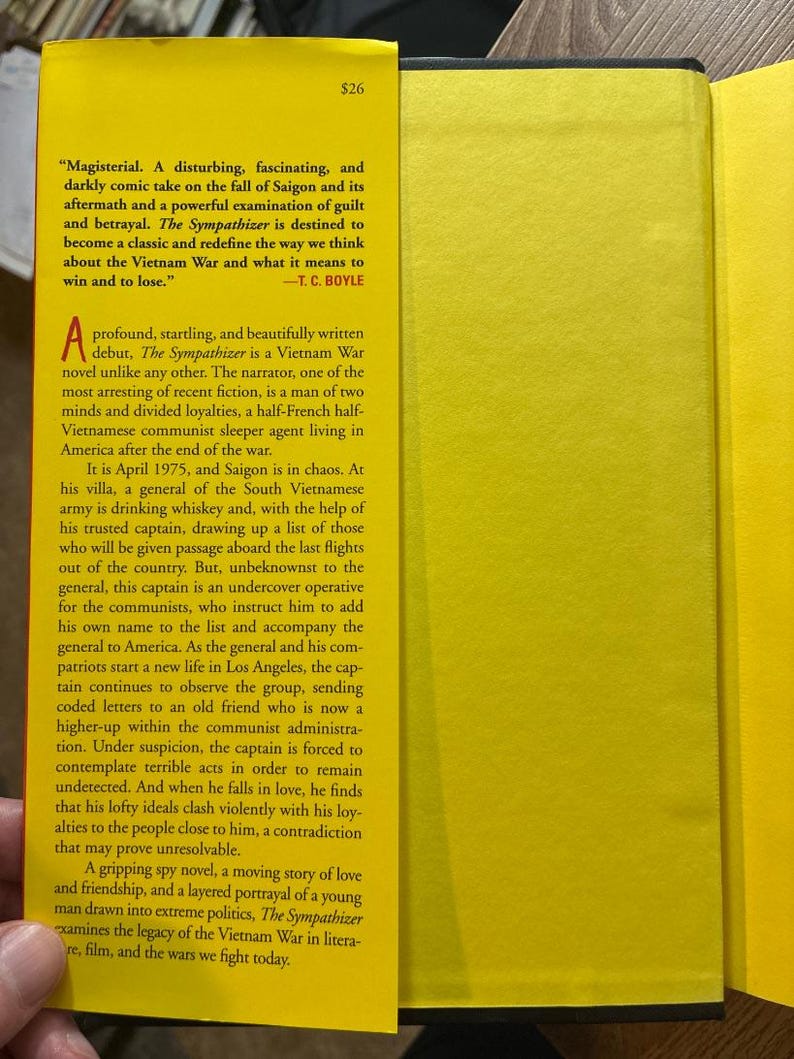 Der Sympathisant von Viet Thanh Nguyen, Erstausgabe, erster Druck, nahezu neuwertig, Hardcover. Bild 3