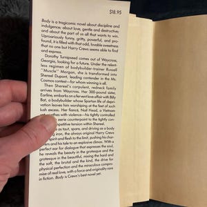 Body by Harry Crews 1990 First Edition First Printing Near Fine/Near Fine image 2