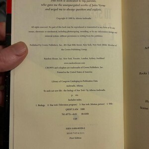 Op zoek naar nieuw leven: De biologie van Star Trek door Athena Andreadis, Ph.D. 1998 Eerste editie Eerste druk Bijna nieuwstaat/Zeer goed afbeelding 5
