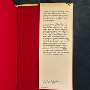 Years of Upheaval by Henry A. Kissinger 1982 Little, Brown Edition Near Fine/Very Good image 5