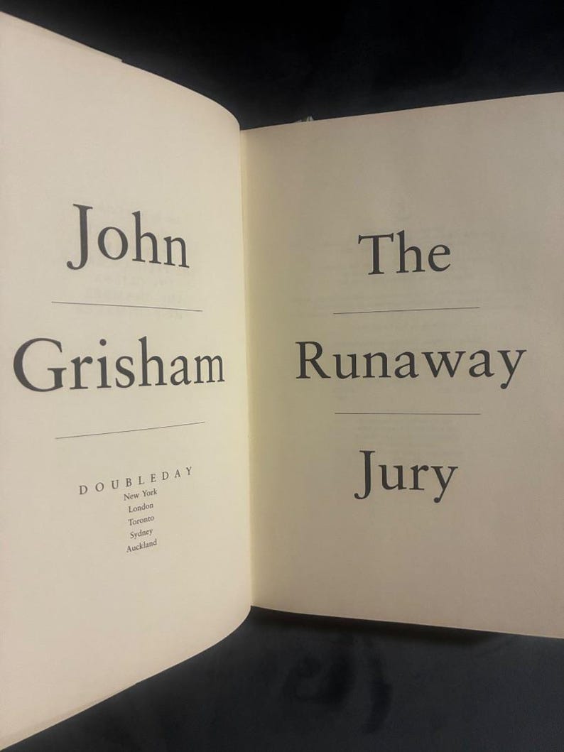 Die Jury von John Grisham, Erstausgabe, erster Druck, nahezu neuwertig (gebunden). Bild 5
