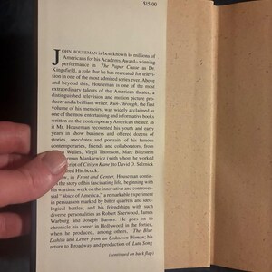 Front and Center by John Houseman 1979 First Edition First Printing Fine/Near Fine Hardcover image 2