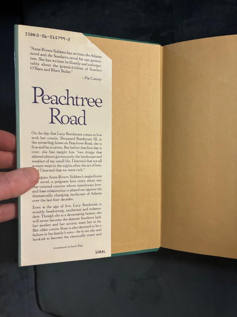 Peachtree Road by Anne Rivers Siddons First Edition First Printing Near Fine/Near Fine image 3
