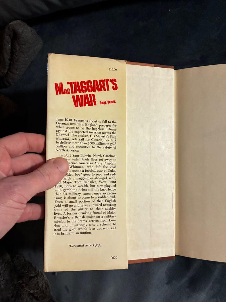 MacTaggart's War by Ralph Dennis 1979 First Edition First Printing Near Fine/Very Good image 2