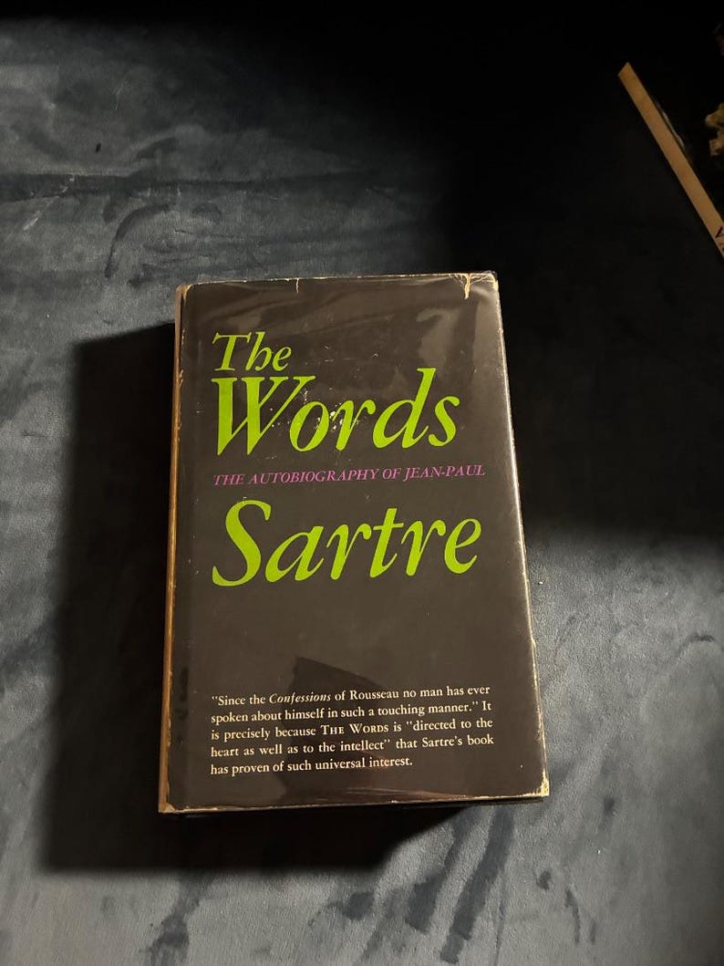 The Words by Jean-Paul Sartre First Edition First Printing Very Good/Good Hardcover image 1