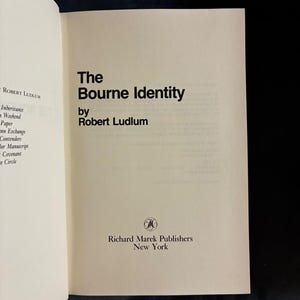 The Bourne Identity by Robert Ludlum 1980 First Edition Near Fine/Very Good image 3