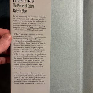 Frank O'Hara: The Poetics of Coterie by Lytle Shaw (First Edition, First Printing) image 9