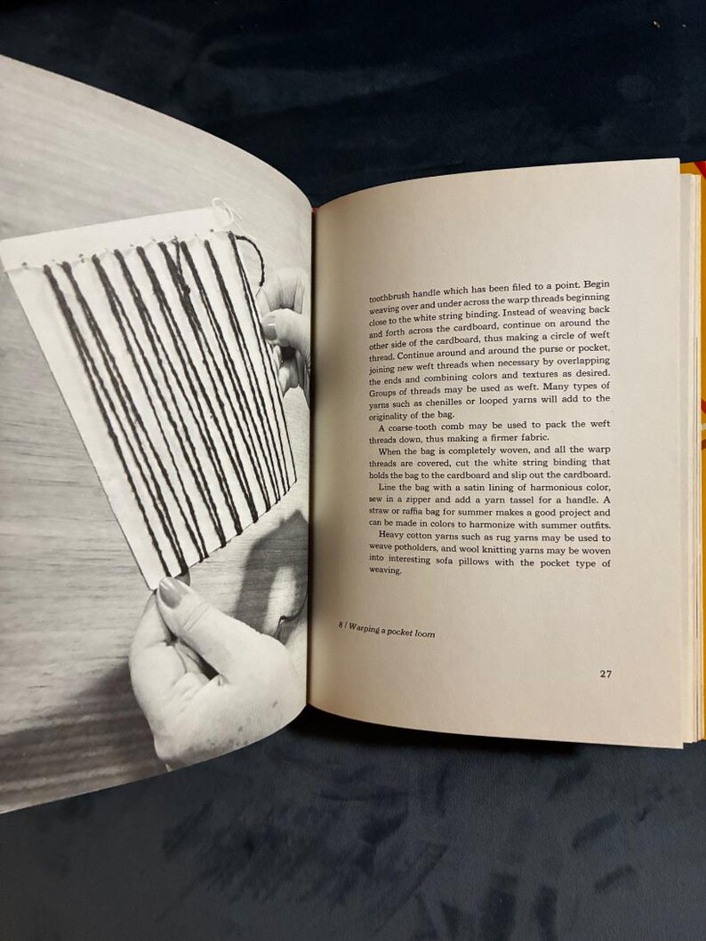 Weaving on Cardboard: Simple Looms to Make and Use (1972 First Edition) image 7