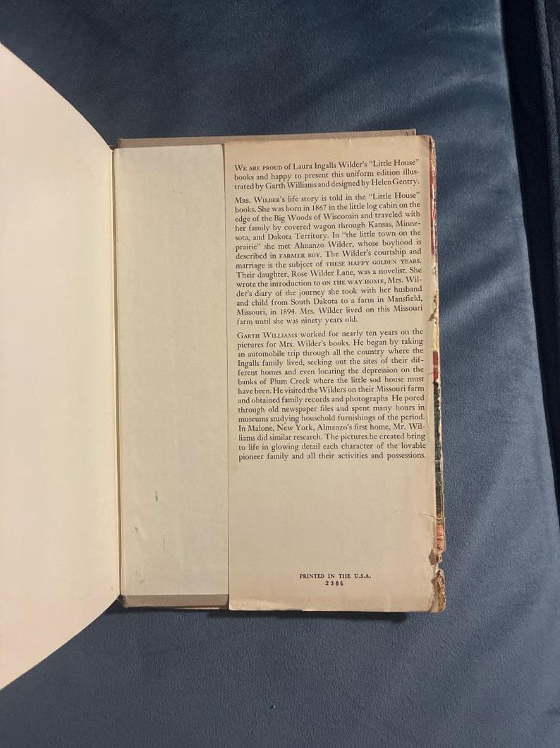 Little House in the Big Woods: Laura Ingalls Wilder Book Club Edition (Hardcover) image 9