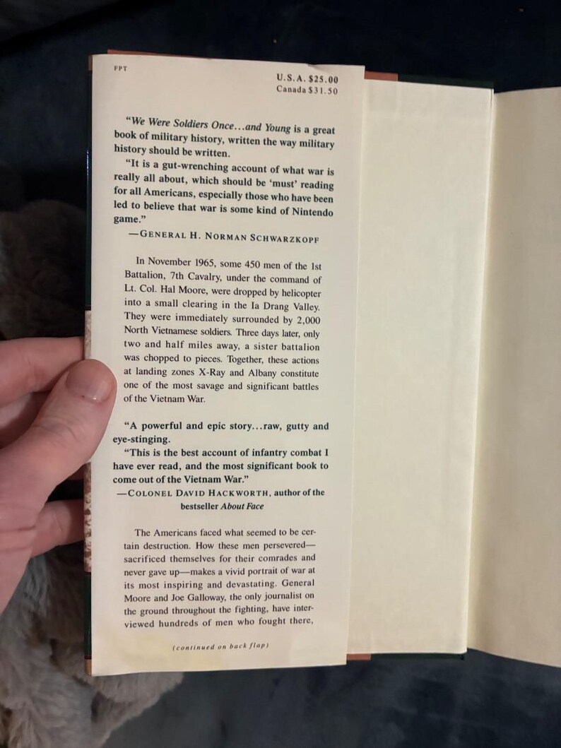 We Were Soldiers Once...and Young by Lt. Gen. Harold G. Moore (Ret.) and Joseph L. Galloway 1992 First Edition First Printing Fine/Near Fine image 2