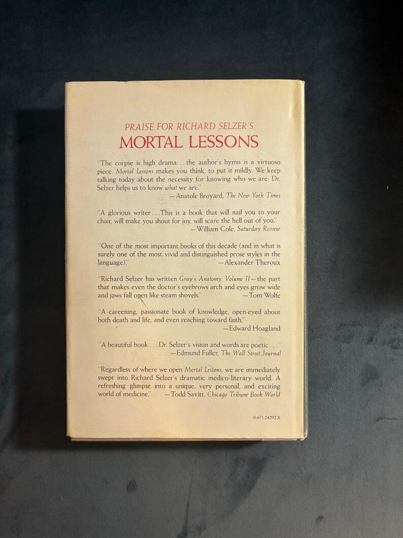 Confessions of a Knife by Richard Selzer 1979 First Edition First Printing Near Fine/Very Good image 2