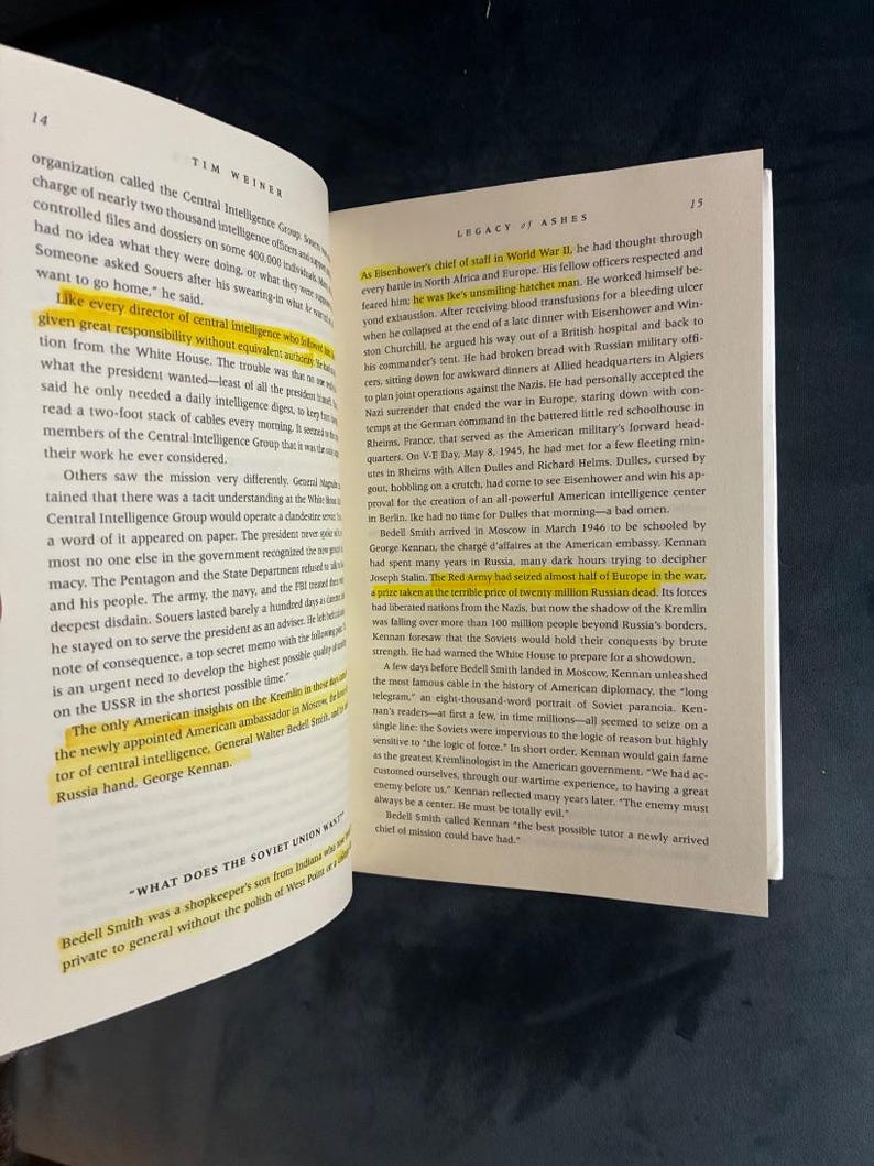 Legacy of Ashes: The History of the CIA door Tim Weiner, 2007, eerste editie, eerste druk, goede/bijna perfecte staat. afbeelding 5