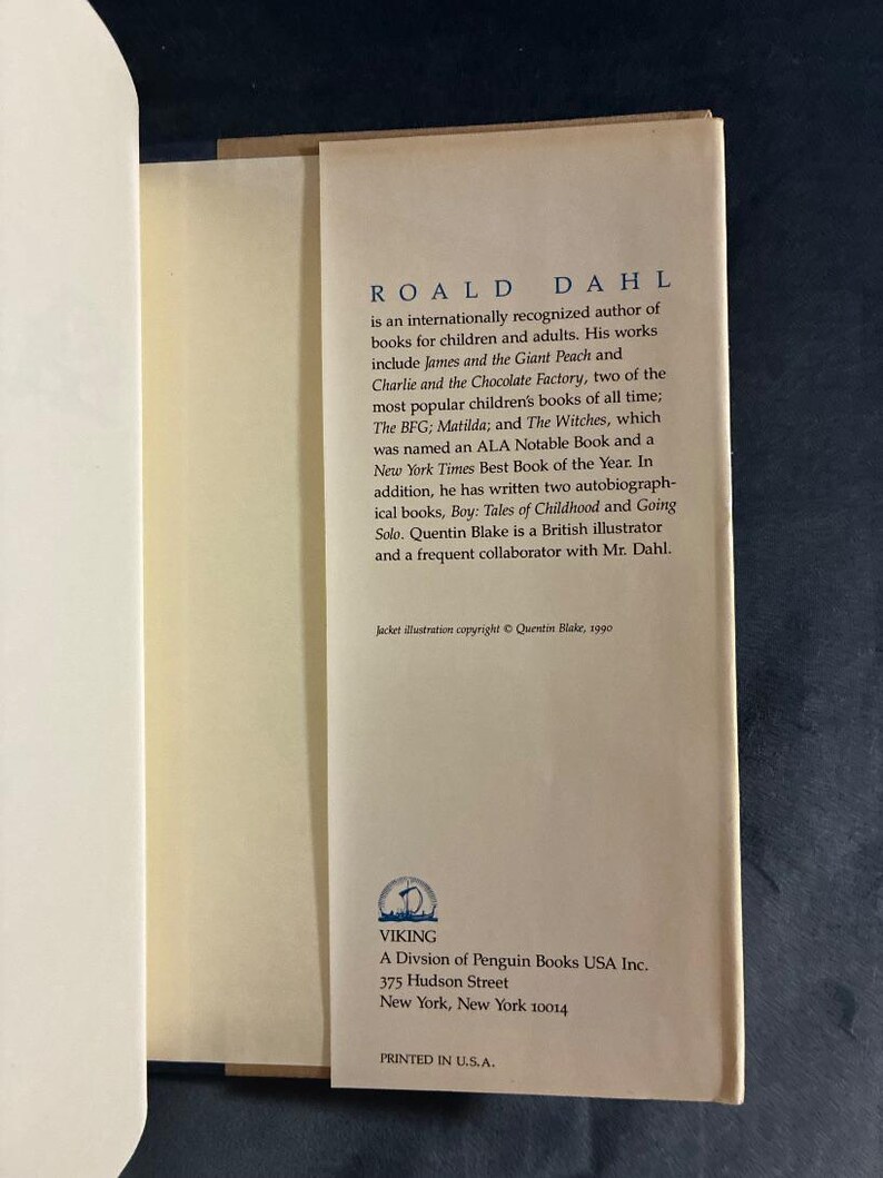 Esio Trot by Roald Dahl 1990 First Edition First Printing Near Fine/Very Good image 7