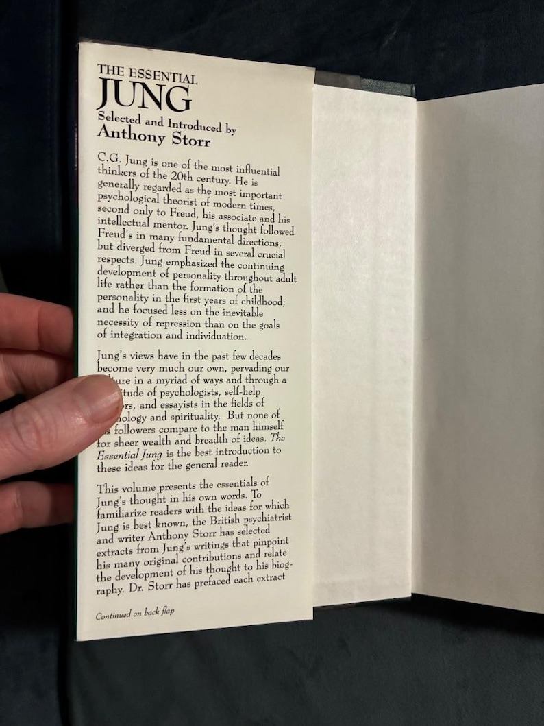 The Essential Jung by C. G. Jung; selected by Anthony Storr MJF Books edition Edition First Printing Fine/Near Fine Hardcover image 2