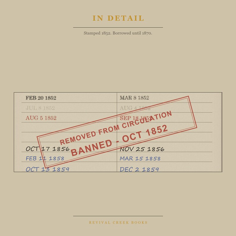 Uncle Tom's Cabin Banned Book Art | Harriet Beecher Stowe Library Card Poster bild 7