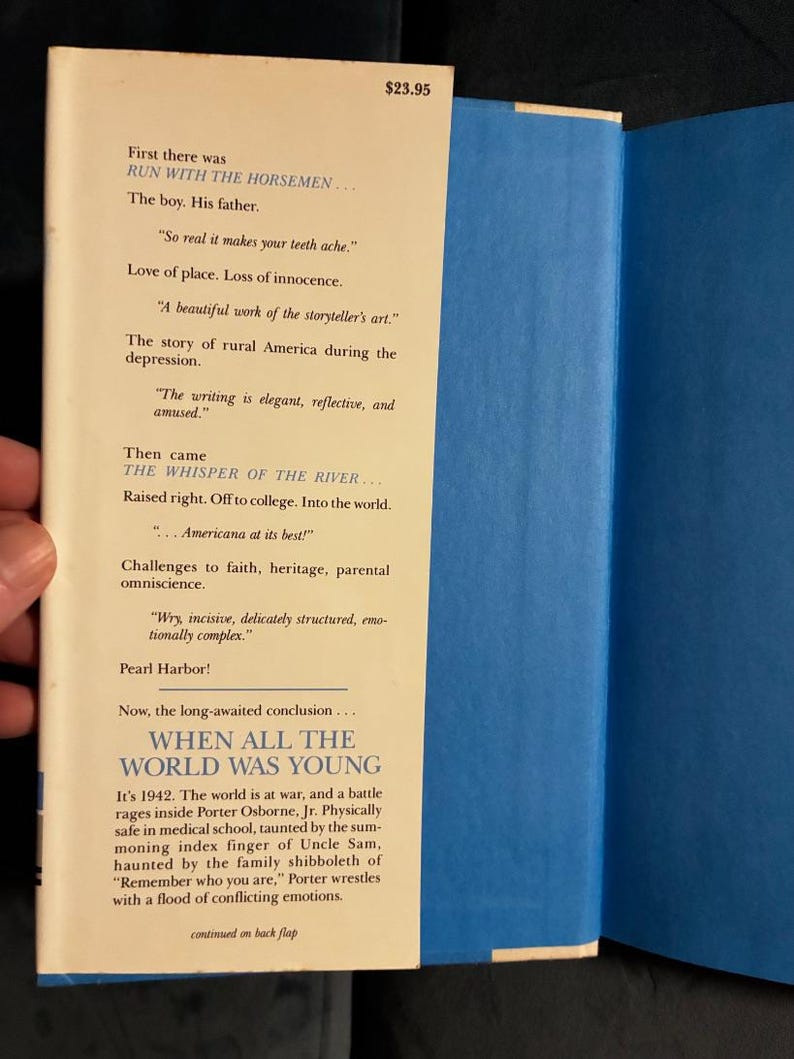 When All the World Was Young by Ferrol Sams First Edition First Printing Near Fine/Very Good Hardcover image 4