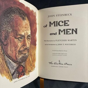 Von Mäusen und Menschen von John Steinbeck, Easton Press Edition, sehr guter Zustand, Hardcover, 1977 Bild 5