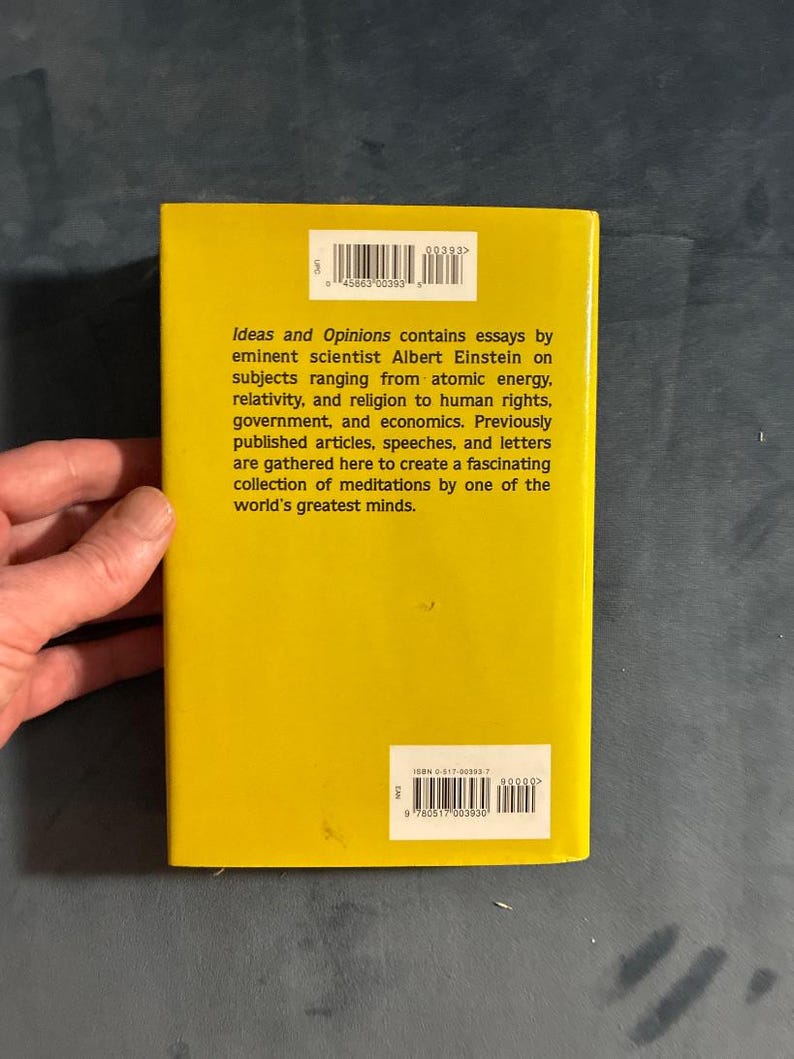 Albert Einstein Ideas and Opinions Hardcover Book (Later Edition) image 5