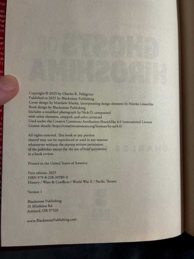 Fantasmi di Hiroshima di Charles Pellegrino 2025 Prima edizione Prima stampa Quasi perfetto/Quasi perfetto immagine 5