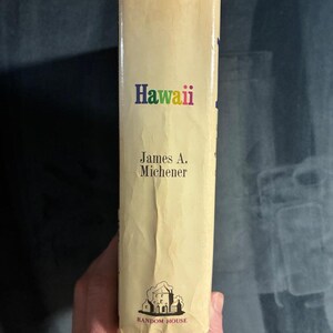 Hawái por James A. Michener 1959 Primera edición Reimpresión posterior Muy buen estado/Buen estado imagen 4