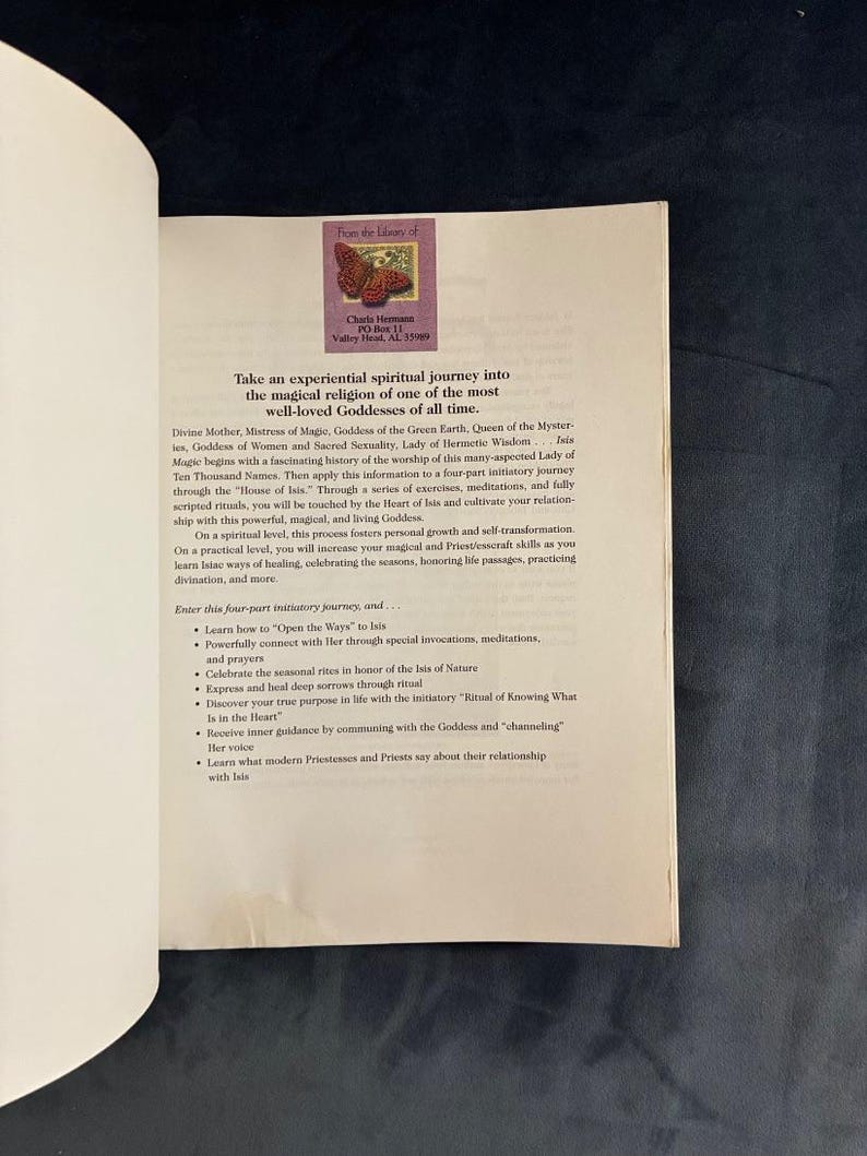 Isis Magic: Cultivating a Relationship with the Goddess of 10,000 Names by M. Isidora Forrest 2001 First Edition First Printing Very Good image 2