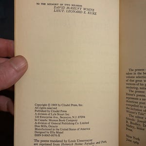 Poésie de Heinrich Heine (sélectionnée et éditée par Frederic Ewen) Très bon état, broché image 4