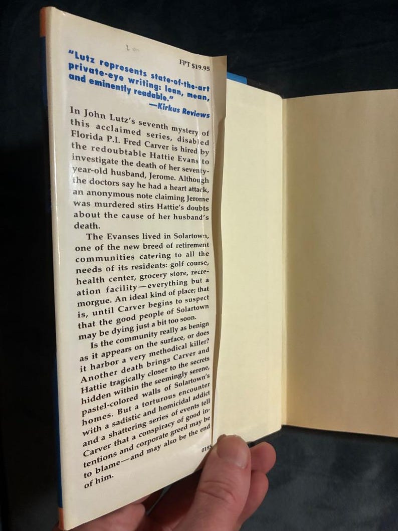 Spark de John Lutz, 1993, Primera edición, Primera impresión, Casi perfecto/Casi perfecto imagen 2