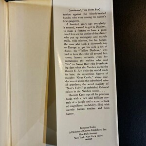 Natchez on the Mississippi by Harnett T. Kane 1947 Bonanza Books Edition Later Printing Very Good/Very Good Hardcover image 9