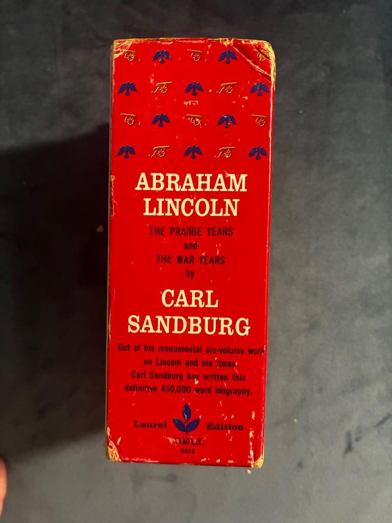 Abraham Lincoln: The Prairie Years and The War Years by Carl Sandburg 1960 Dell Publishing image 11