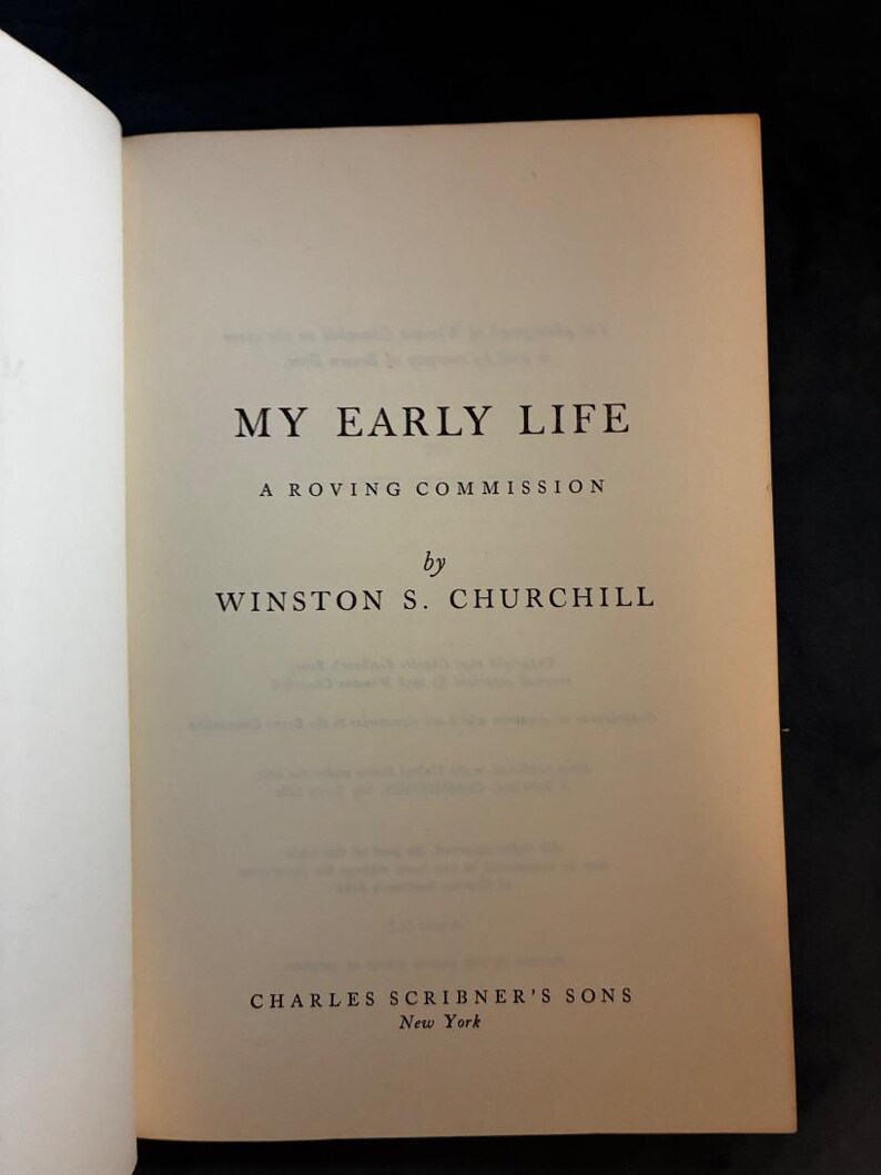 My Early Life: A Roving Commission by Winston S. Churchill Scribner Library paperback Edition 1st edition thus (Sept 1960) image 4