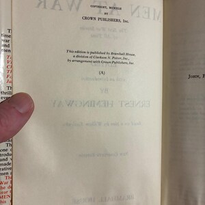 Men at War: The Best War Stories of All Time by Ernest Hemingway (editor) 1942 Edition Very Good/Good image 5