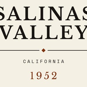 Salinas Valley Decorative Pennant Flag — Vintage California 1952 Wall Banner image 10