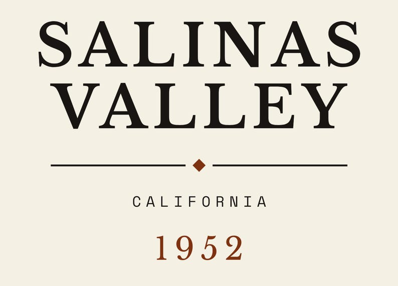 Salinas Valley Decorative Pennant Flag — Vintage California 1952 Wall Banner image 10