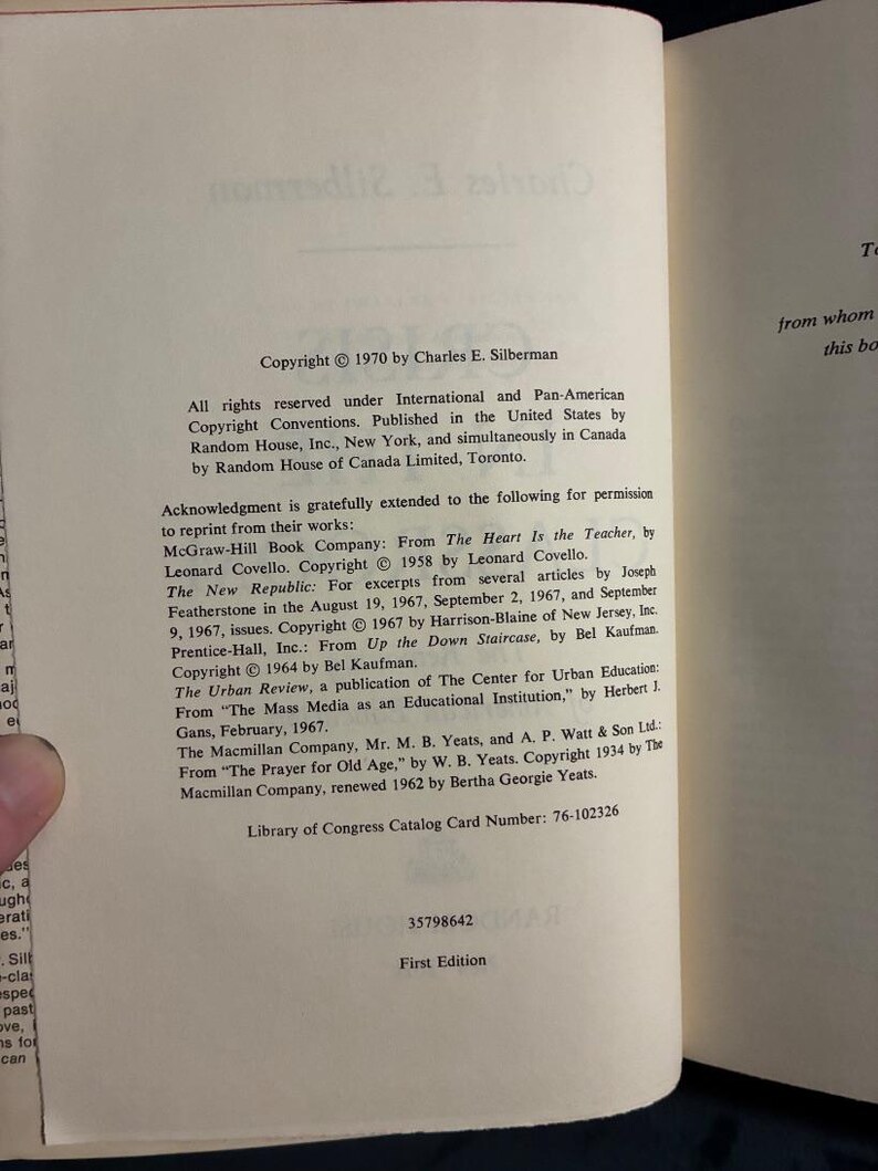 Krise im Klassenzimmer: Die Neugestaltung des amerikanischen Bildungswesens (Erstausgabe 1970) Bild 6
