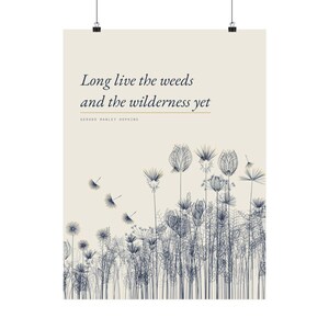 Long Live the Weeds - Gerard Manley Hopkins Poster, Literary Wall Art image 4