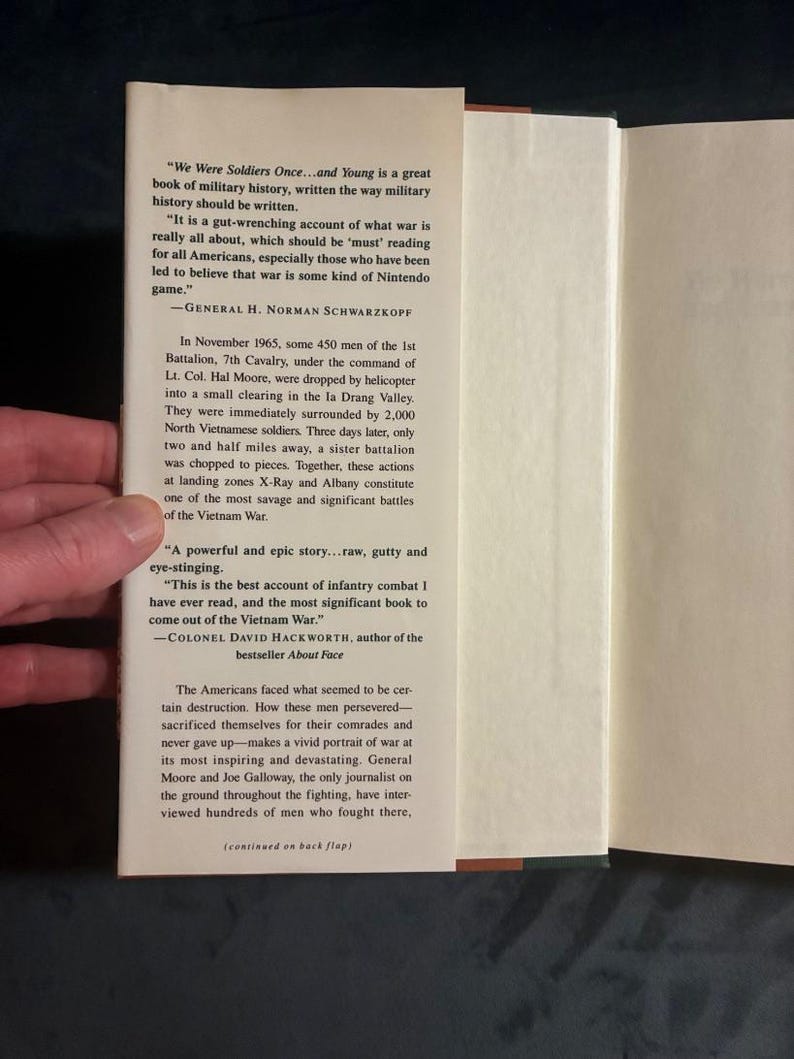 We Were Soldiers Once... and Young by Lt. Gen. Harold G. Moore (Ret.) and Joseph L. Galloway 1992 First Edition First Printing Hardcover image 2